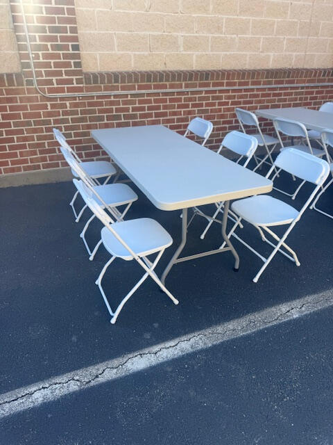 6ft Rectangle Banquet Table Rental for events in Henrico VA
