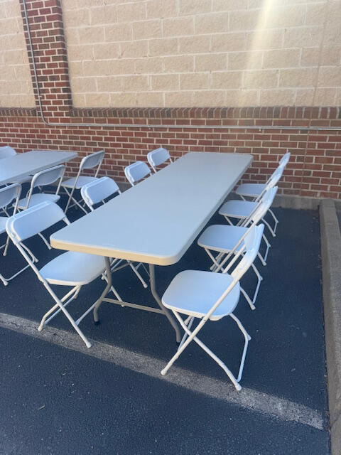 6ft Rectangle Banquet Table Rental for events in Ashland VA