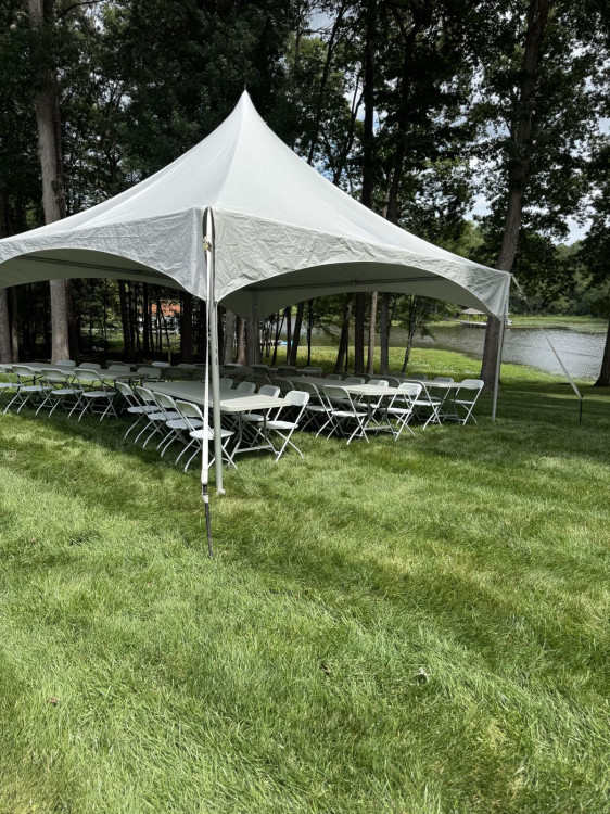 20x20 High Peak Frame Tent Rental in Richmond, VA | 804 Party Rentals